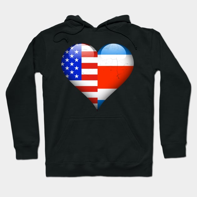 Half American Half Costa Rican - Gift for Costa Rican From Costa Rica Hoodie by Country Flags